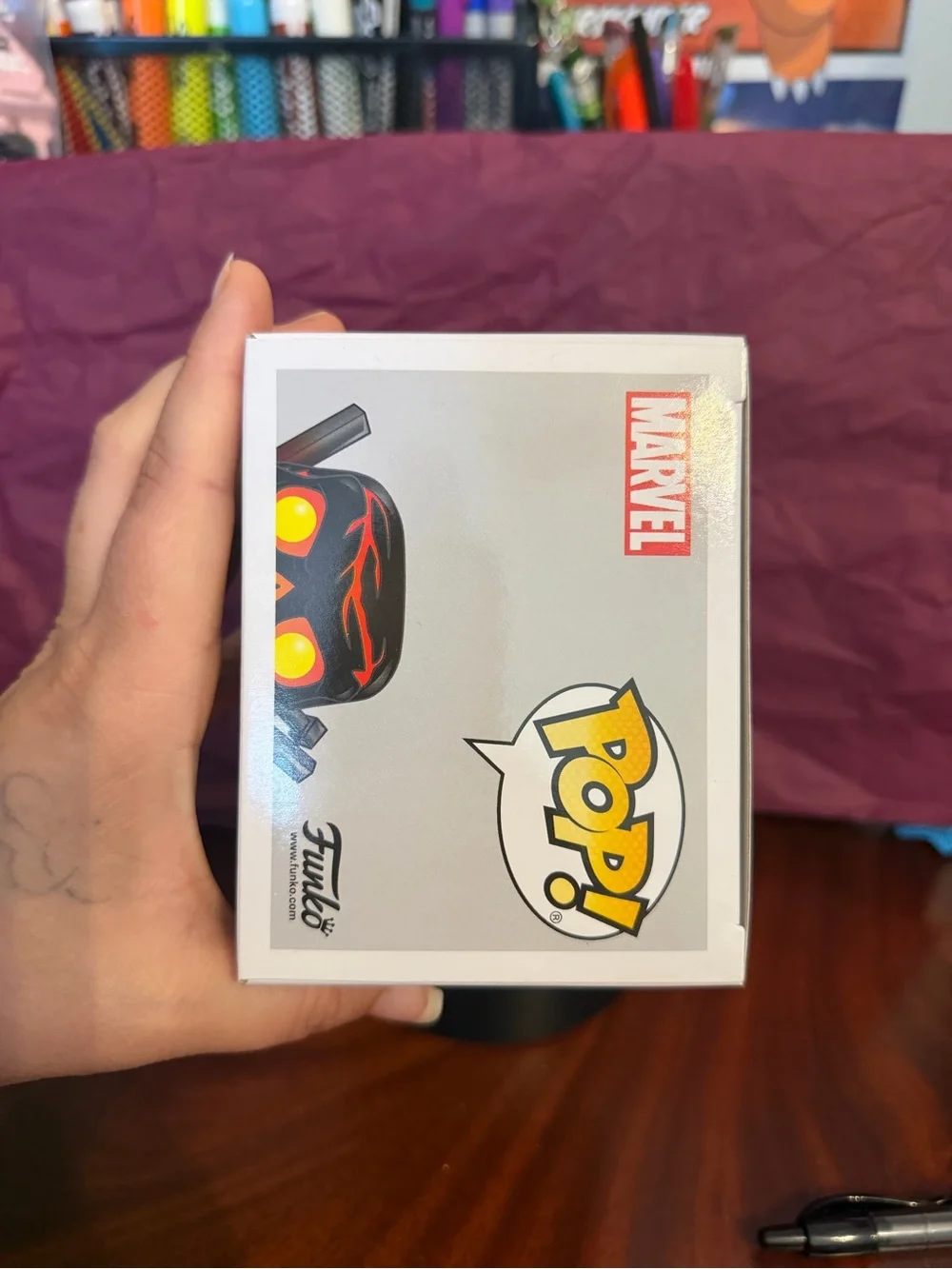 Funko Molten Man Pop! Figure - Orange, Black & Yellow Accents
